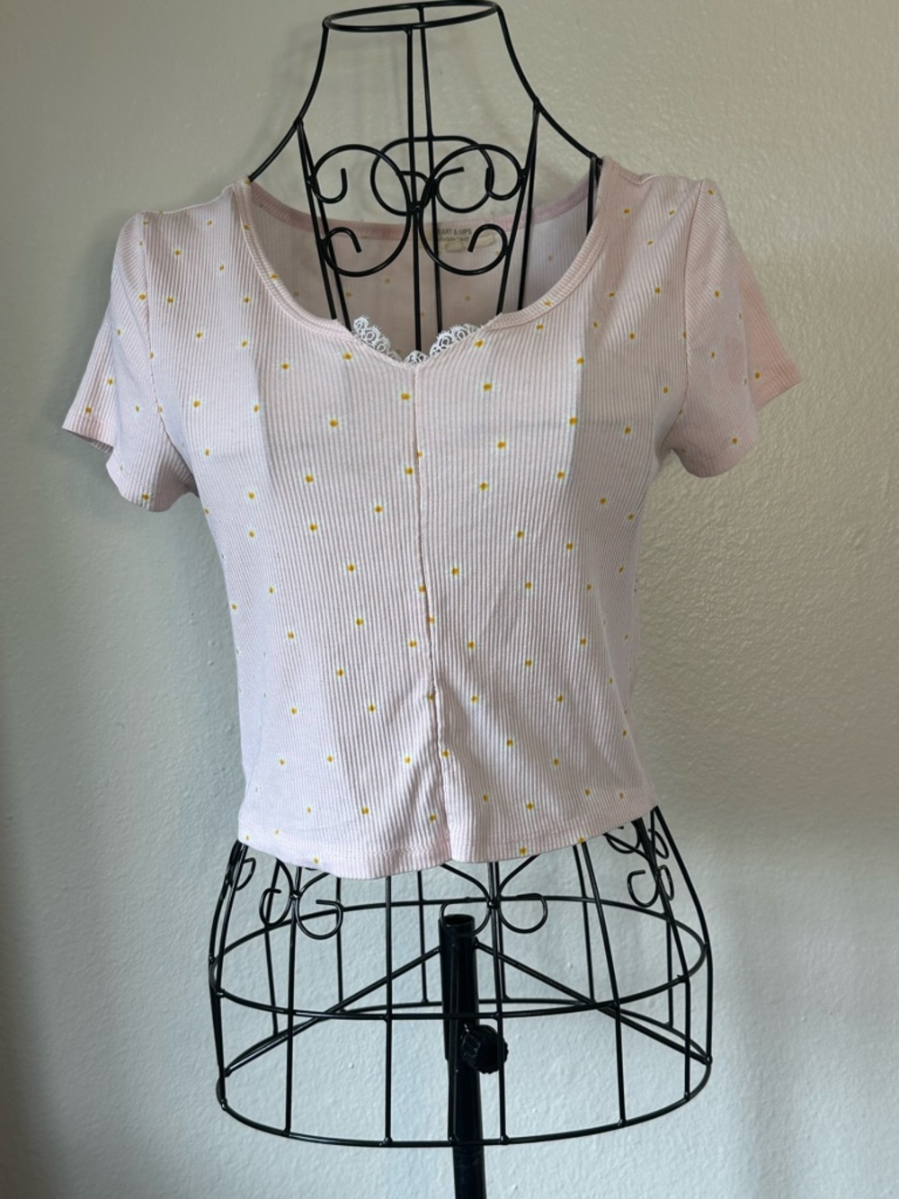 Cute Upcycled Floral Crop Top